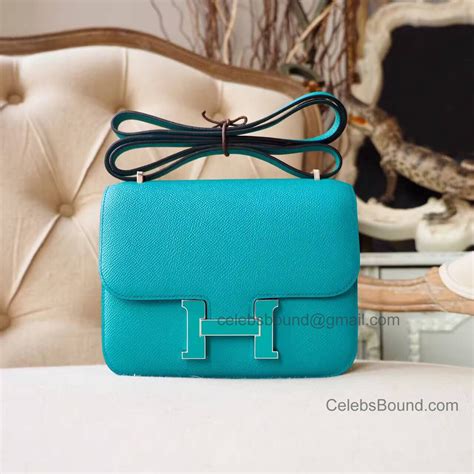 hermes constance bleu paon|HERMES Epsom Constance 18 Bleu Paon .